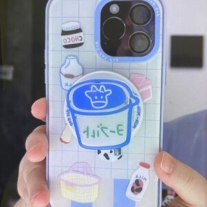 Blue Cartoon Design Phone Case